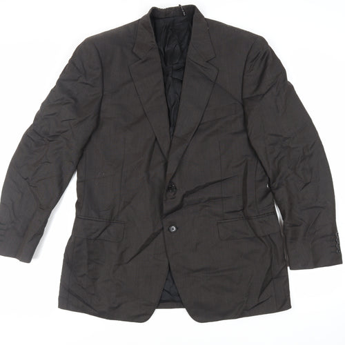 Canali Mens Brown Viscose Jacket Suit Jacket Size 42 Regular