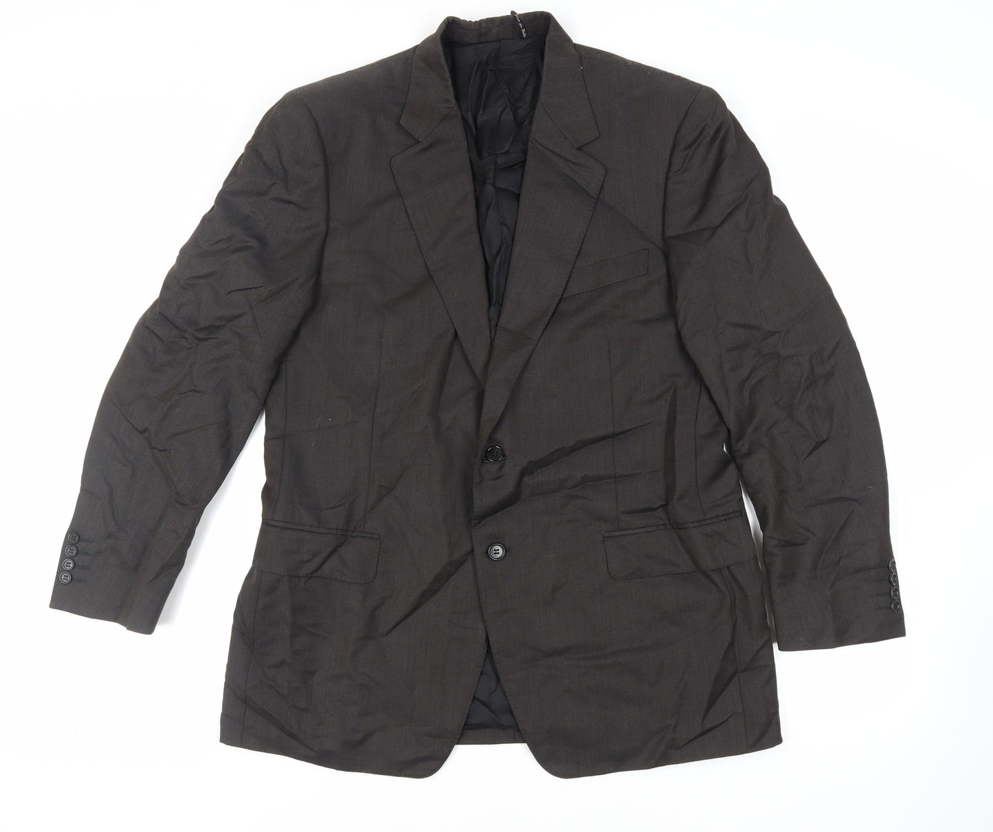Canali Mens Brown Viscose Jacket Suit Jacket Size 42 Regular