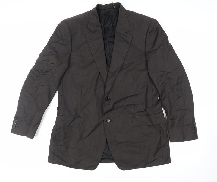 Canali Mens Brown Viscose Jacket Suit Jacket Size 42 Regular