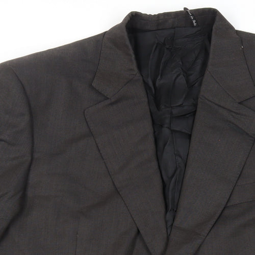 Canali Mens Brown Viscose Jacket Suit Jacket Size 42 Regular