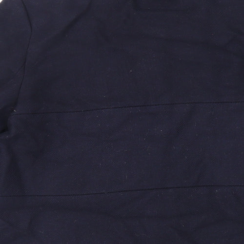 Hallhuber Womens Blue Pea Coat Coat Size 10 Button