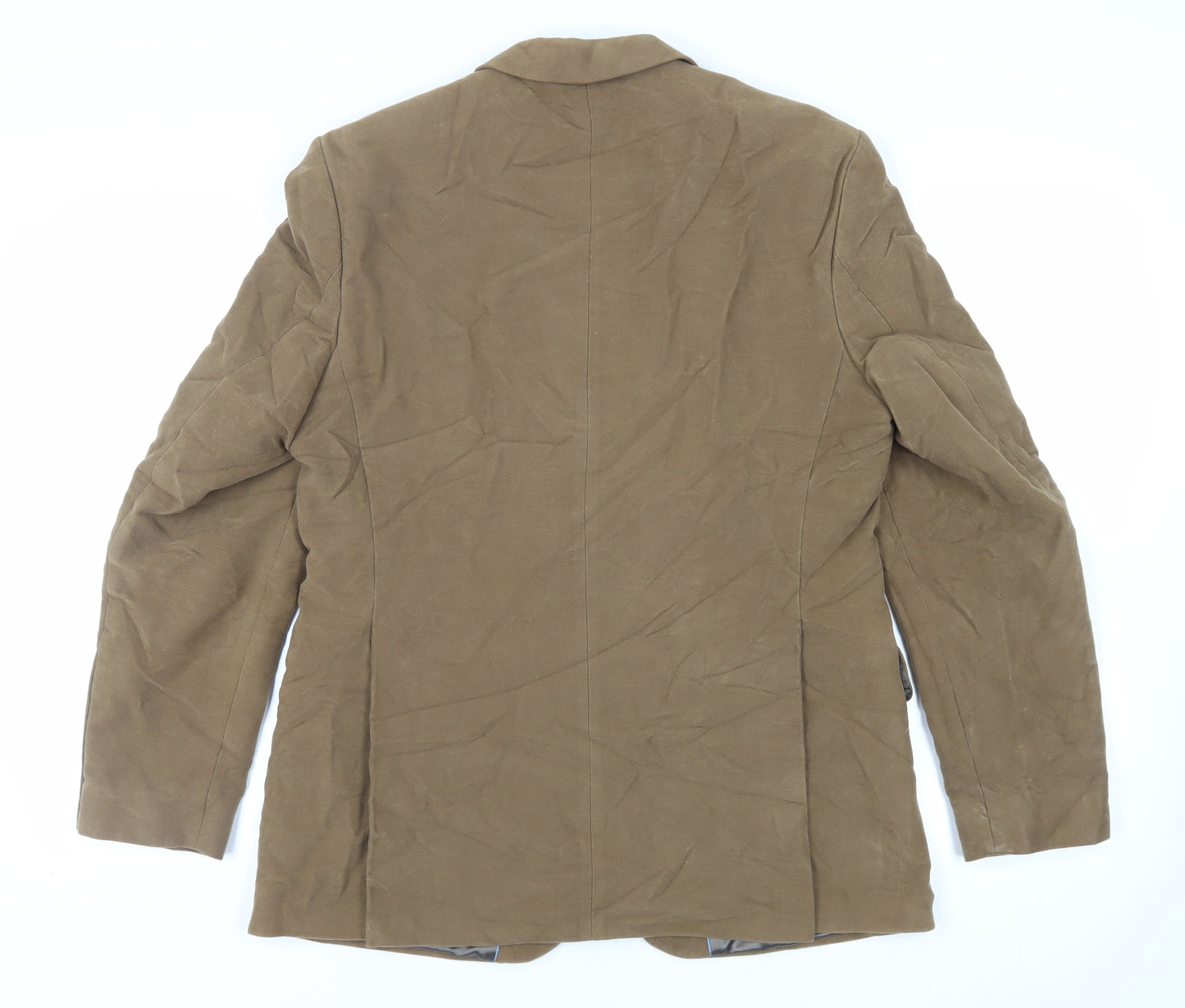 NEXT Mens Brown Jacket Blazer Size 40 Button - Suede Effect