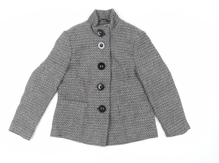 Debenhams Womens Grey Jacket Blazer Size 14 Button