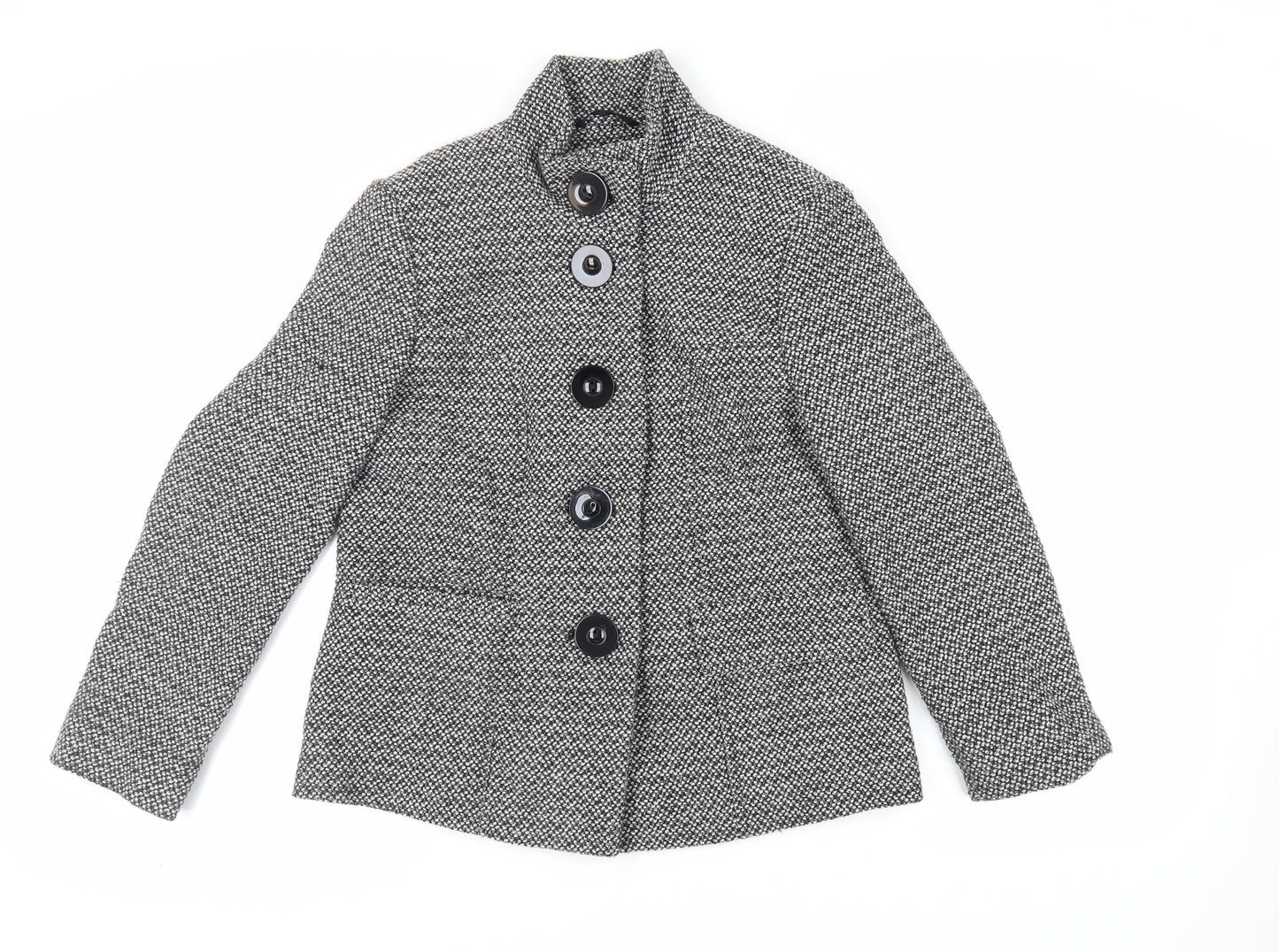 Debenhams Womens Grey Jacket Blazer Size 14 Button