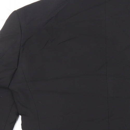 NEXT Mens Black Polyester Jacket Suit Jacket Size 36 Regular