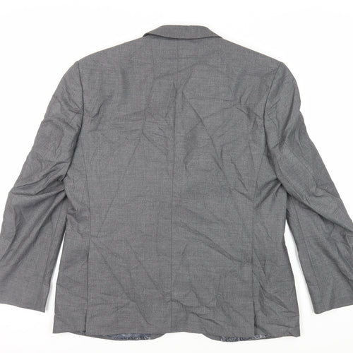 Scott & Taylor Mens Grey Polyester Jacket Suit Jacket Size 44 Regular