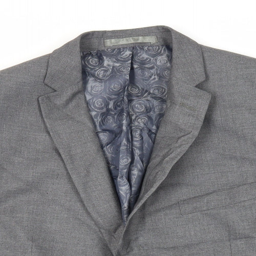 Scott & Taylor Mens Grey Polyester Jacket Suit Jacket Size 44 Regular