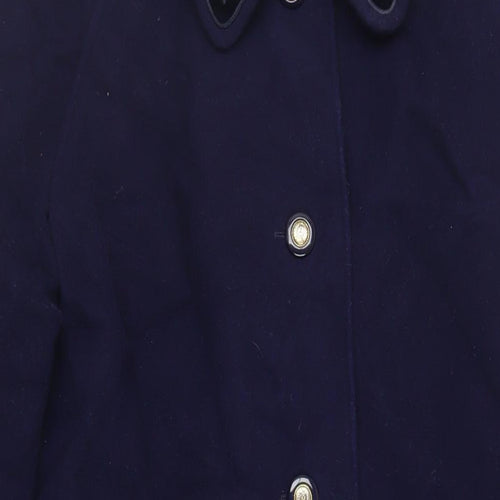 Eastex Womens Blue Overcoat Coat Size 16 Button - Vintage