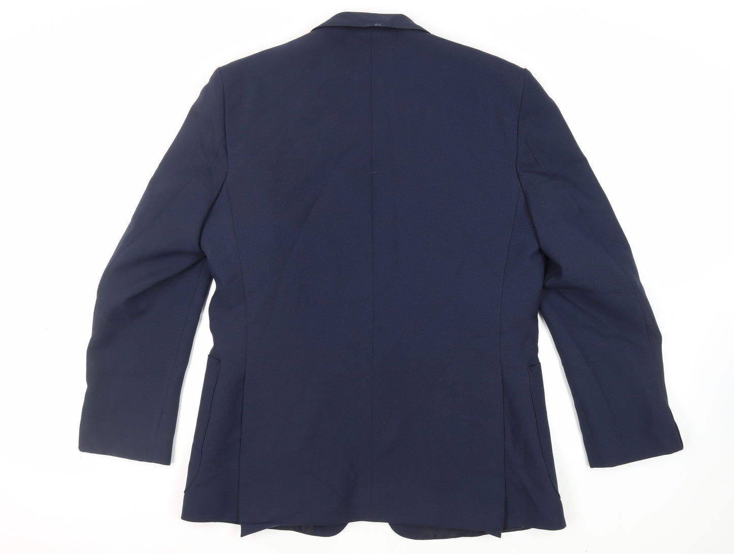 Greenwoods Mens Blue Polyester Jacket Blazer Size 42 Regular