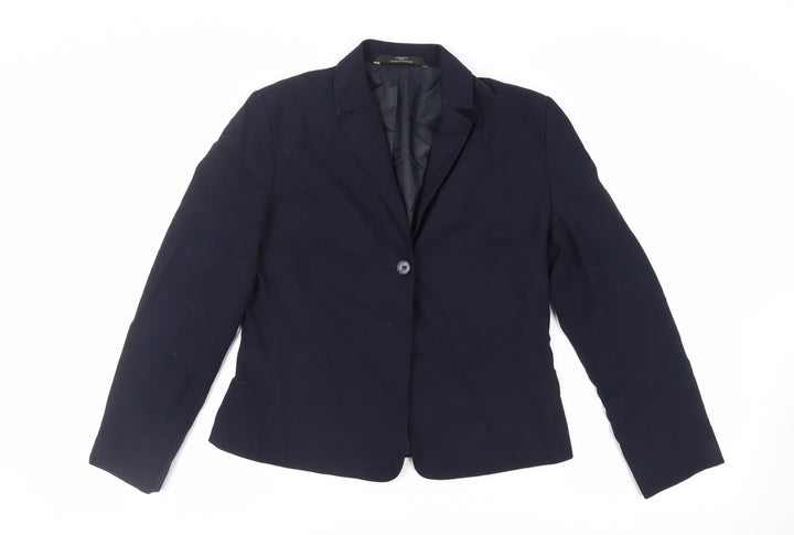 Marks and Spencer Womens Blue Jacket Blazer Size 12 Button