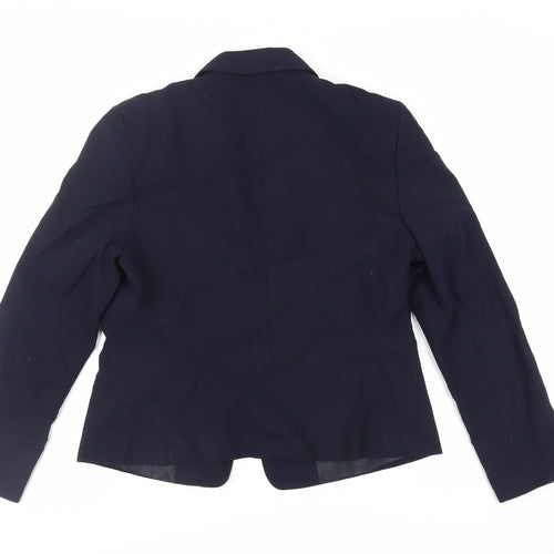Marks and Spencer Womens Blue Jacket Blazer Size 12 Button
