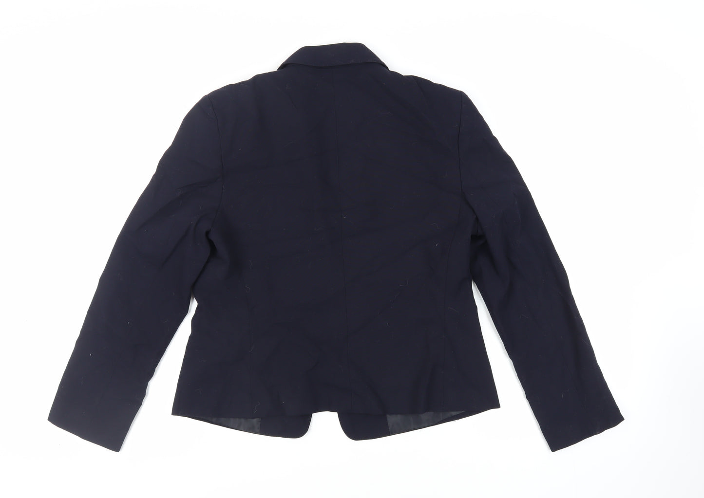 Marks and Spencer Womens Blue Jacket Blazer Size 12 Button
