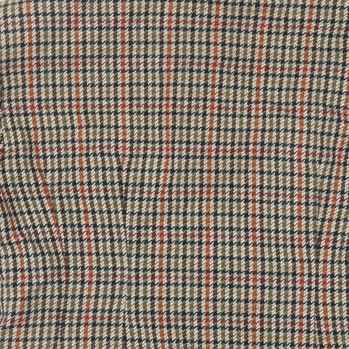 St Michael Womens Green Check Jacket Blazer Size 12 Button - Vintage