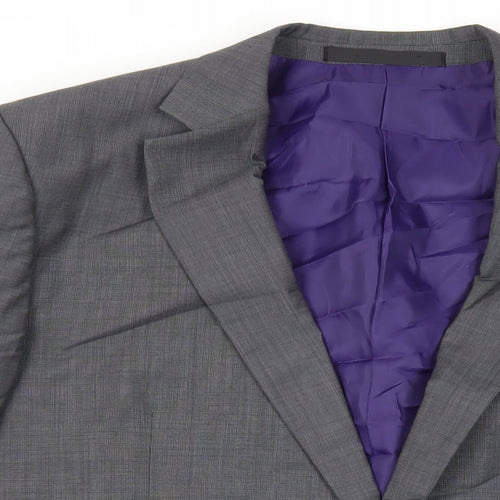 Marks and Spencer Mens Grey Polyester Jacket Suit Jacket Size 44 Regular