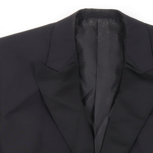 WILVORST Mens Black Polyester Tuxedo Suit Jacket Size 42 Regular