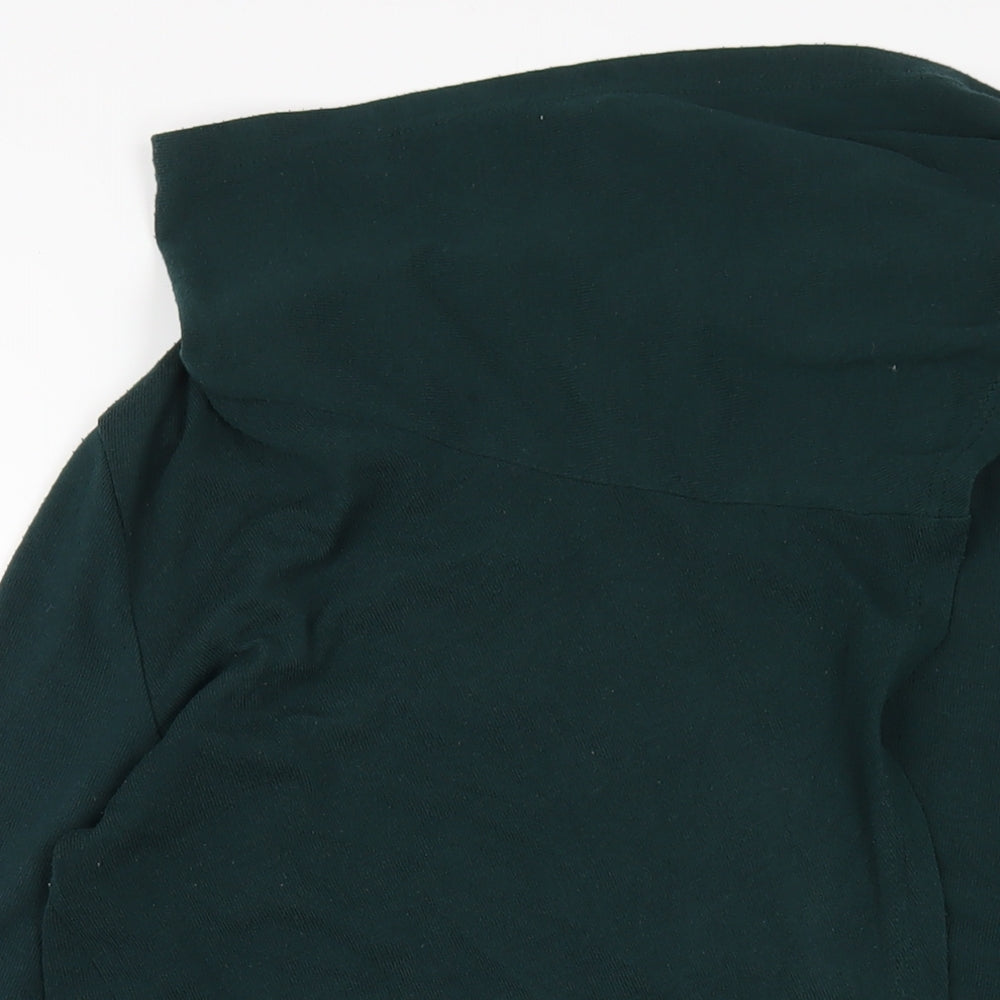 Apricot Womens Green Polyester A-Line Size 14 Mock Neck Pullover