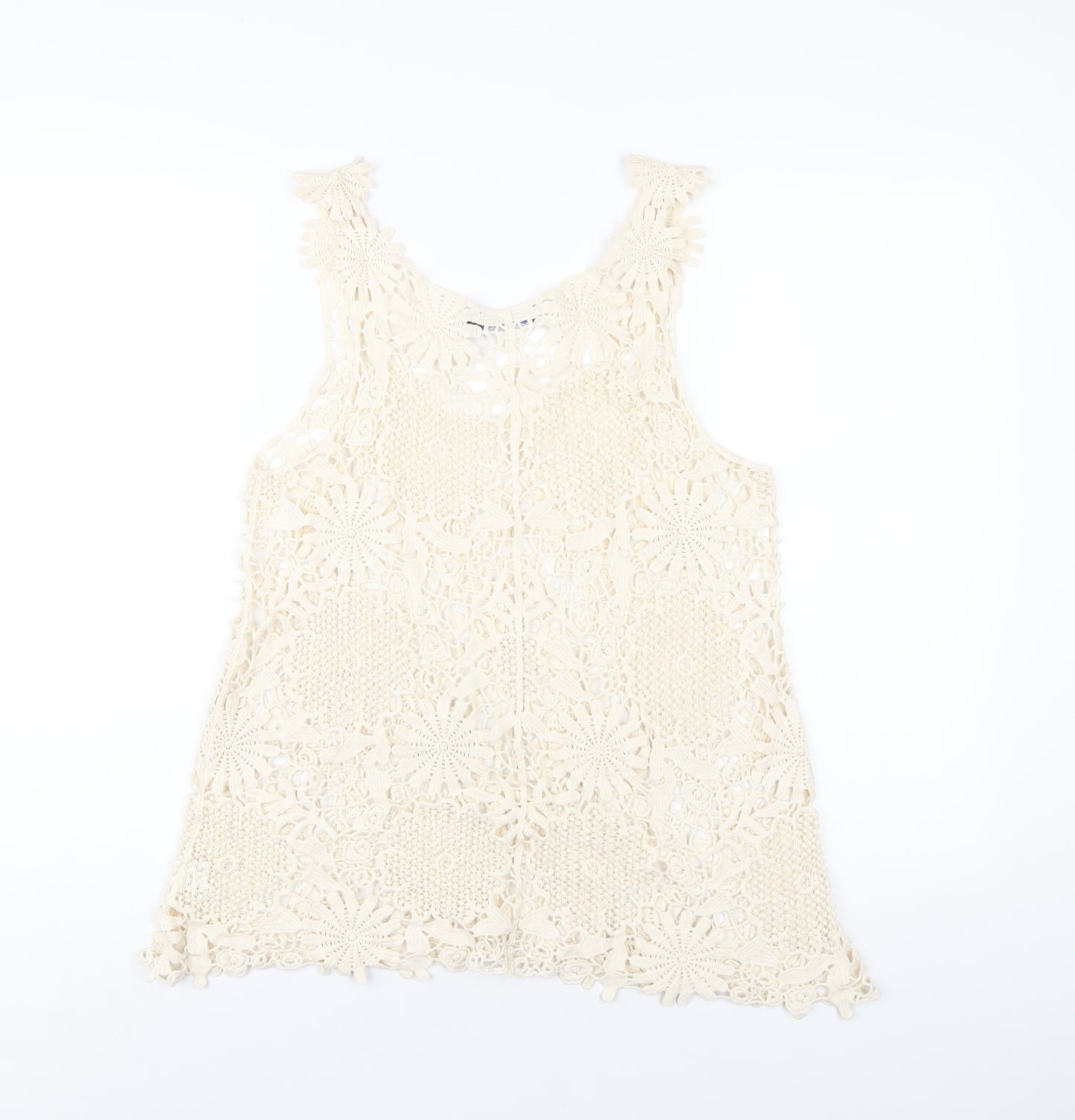 New York Laundry Womens Ivory Wool Basic Tank Size M Scoop Neck