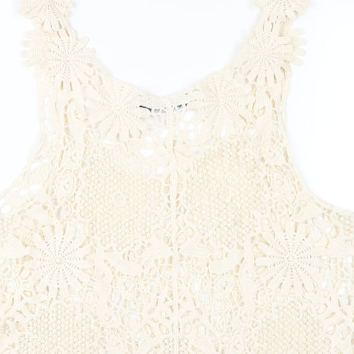 New York Laundry Womens Ivory Wool Basic Tank Size M Scoop Neck