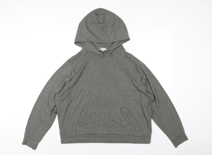 Marks and Spencer Womens Green Polyester Pullover Hoodie Size L Pullover