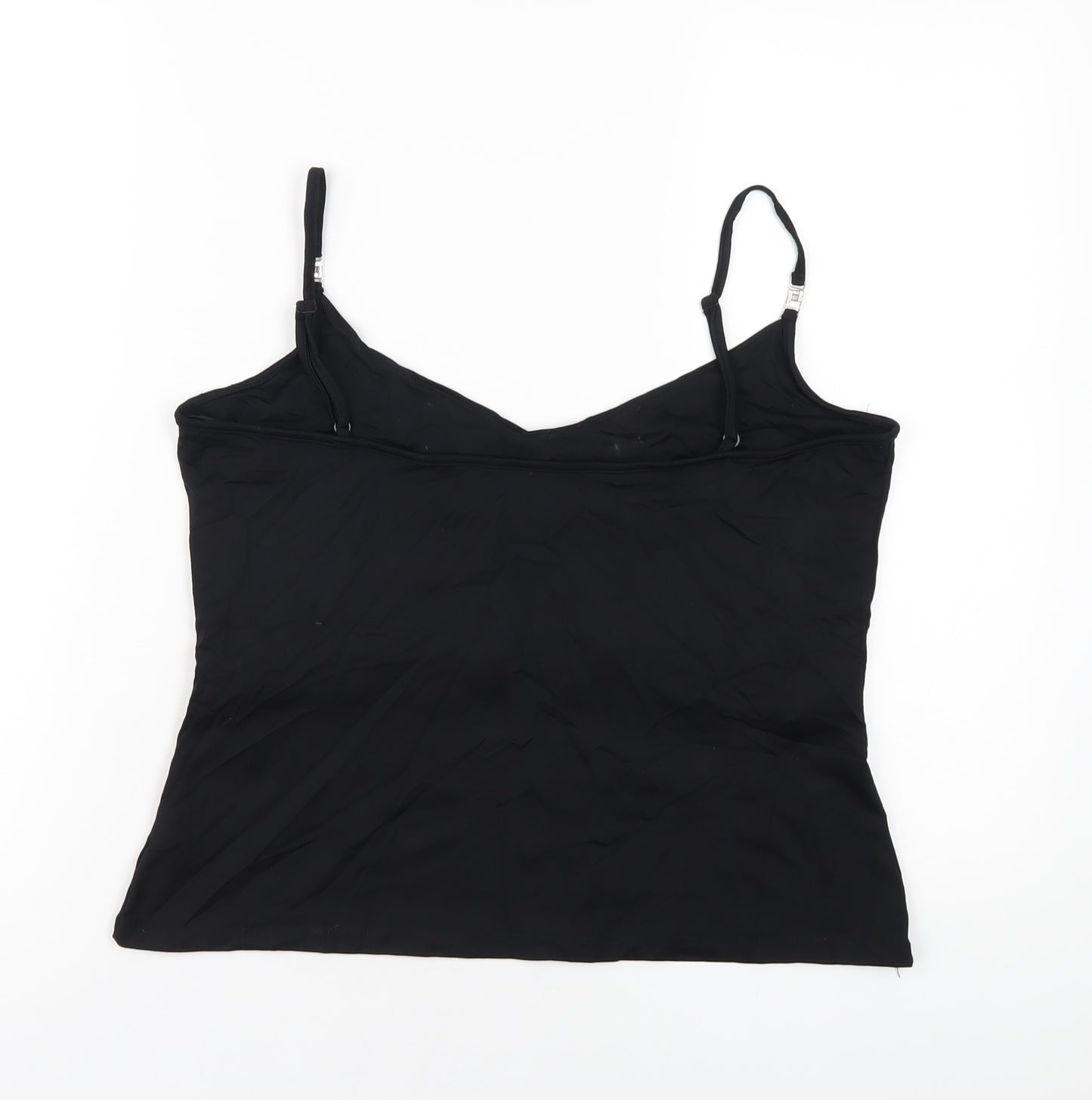 NEXT Womens Black Polyamide Camisole T-Shirt Size 18 V-Neck