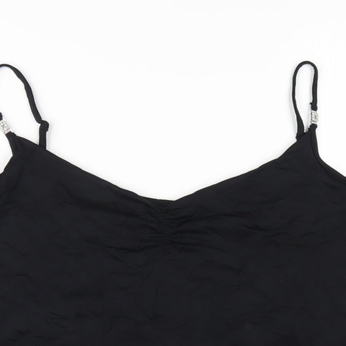 NEXT Womens Black Polyamide Camisole T-Shirt Size 18 V-Neck