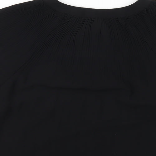 H&M Womens Black Polyester Basic T-Shirt Size S V-Neck