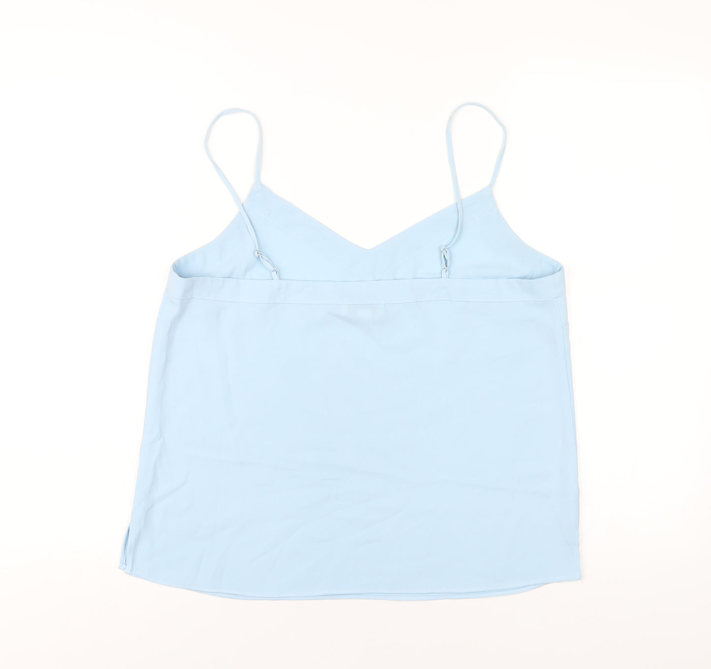 Topshop Womens Blue Polyester Camisole T-Shirt Size 12 V-Neck