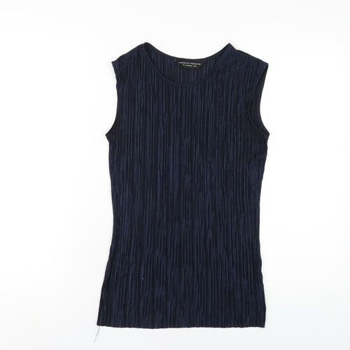 Dorothy Perkins Womens Blue Polyester Basic Tank Size 10 Round Neck