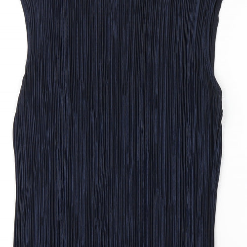 Dorothy Perkins Womens Blue Polyester Basic Tank Size 10 Round Neck