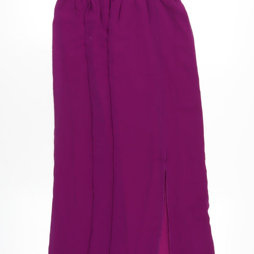 Julien Macdonald Womens Purple Polyester Mermaid Size 8 Round Neck Zip