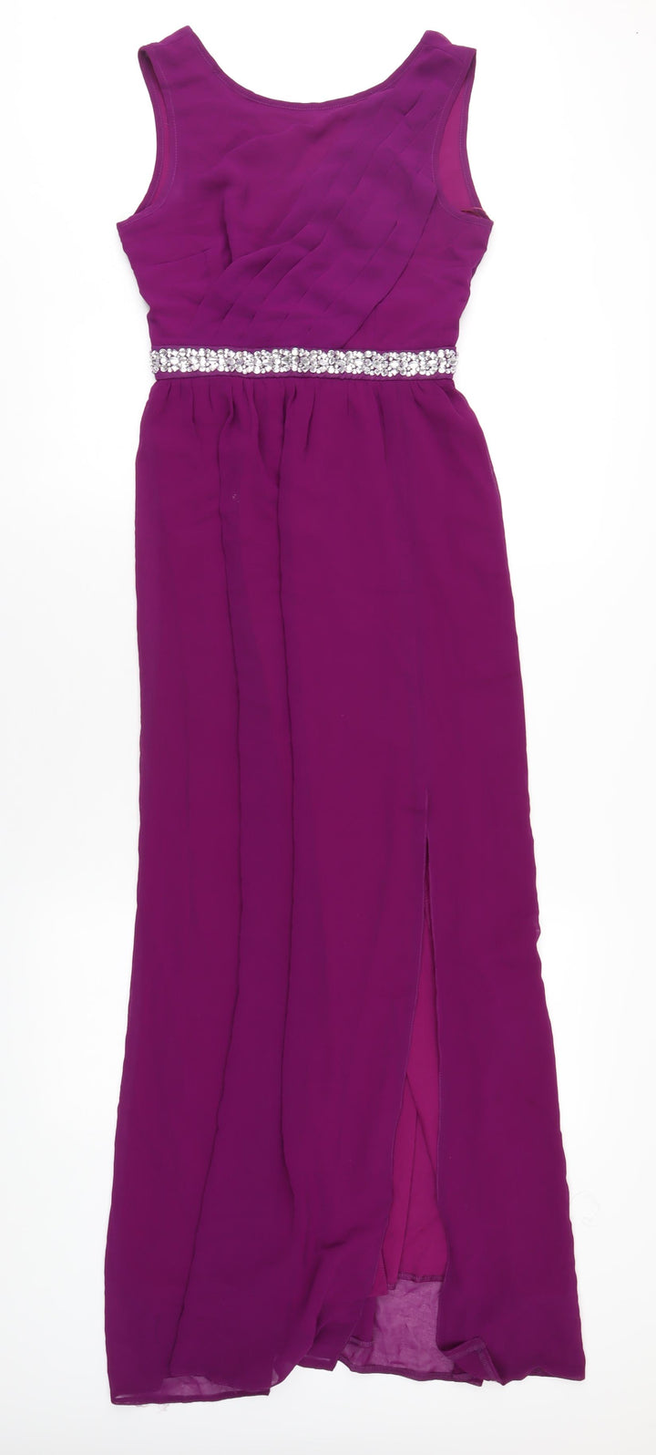 Julien Macdonald Womens Purple Polyester Mermaid Size 8 Round Neck Zip