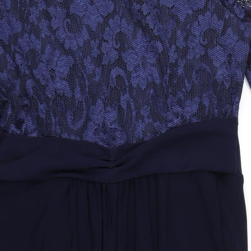 Together Womens Blue Polyester A-Line Size 18 Round Neck Pullover