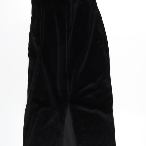 PRETTYLITTLETHING Womens Black Polyester Maxi Size 10 Halter Pullover