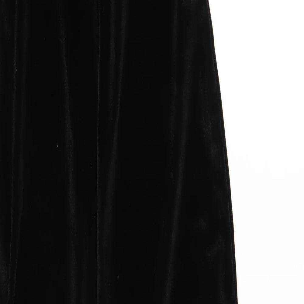 PRETTYLITTLETHING Womens Black Polyester Maxi Size 10 Halter Pullover