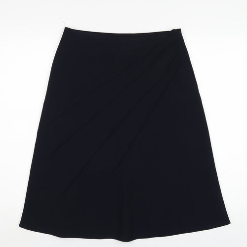 Marks and Spencer Womens Blue Polyester A-Line Skirt Size 10