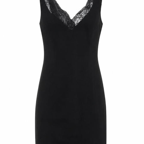 H&M Womens Black Viscose Bodycon Size XS V-Neck Zip