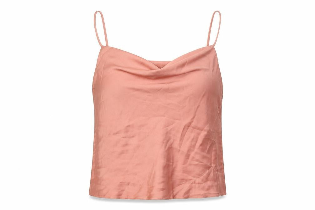 Miss Selfridge Womens Pink Polyester Camisole Tank Size 12 Cowl Neck