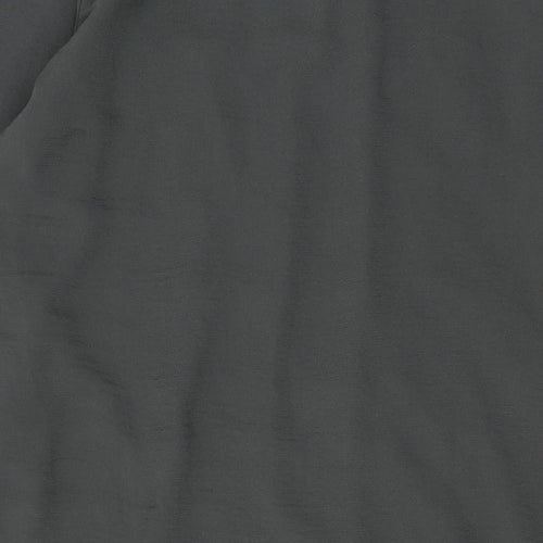 H&M Womens Green Polyester Shift Size 12 Round Neck Zip
