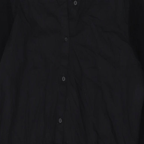 Witchery Womens Black Viscose Jumper Dress Size 8 V-Neck Button