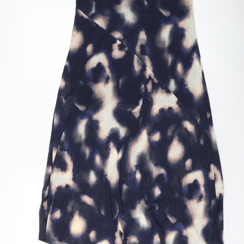Dorothy Perkins Womens Blue Geometric Polyester A-Line Skirt Size 12