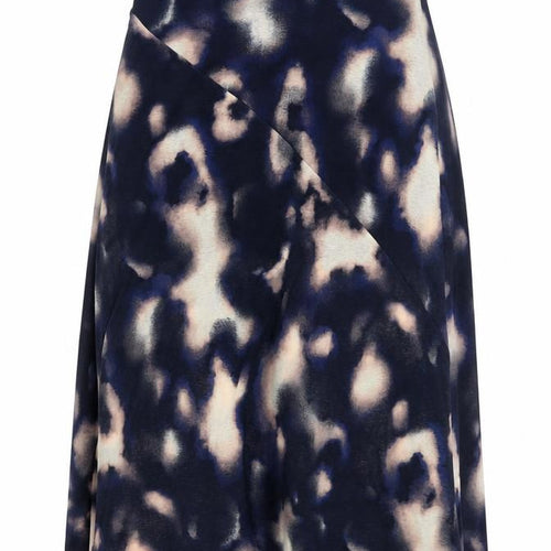 Dorothy Perkins Womens Blue Geometric Polyester A-Line Skirt Size 12
