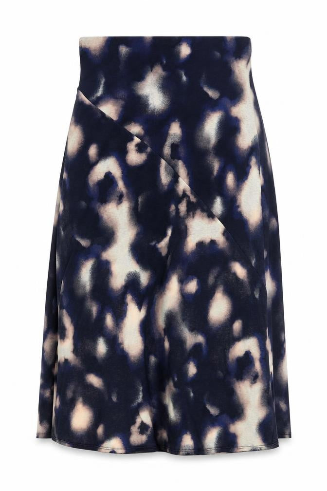 Dorothy Perkins Womens Blue Geometric Polyester A-Line Skirt Size 12