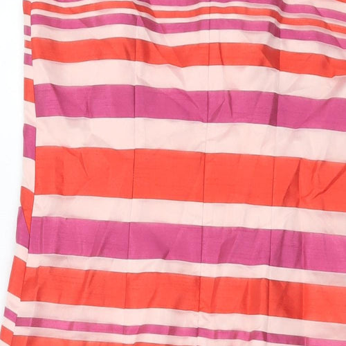 Principles Womens Multicoloured Striped Polyester Sheath Size 10 Round Neck Zip