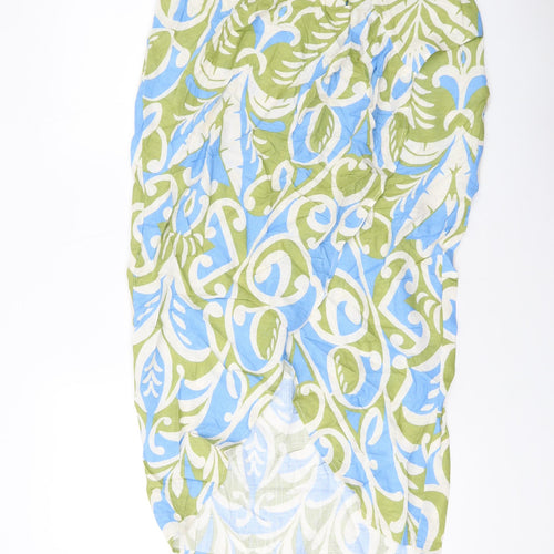 Zara Womens Multicoloured Geometric Viscose Straight & Pencil Skirt Size XL Zip