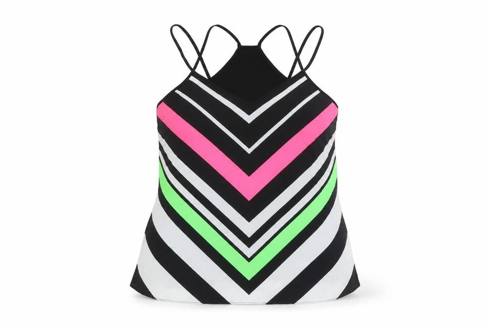 River Island Womens Multicoloured Herringbone Polyester Basic Tank Size 8 V-Neck