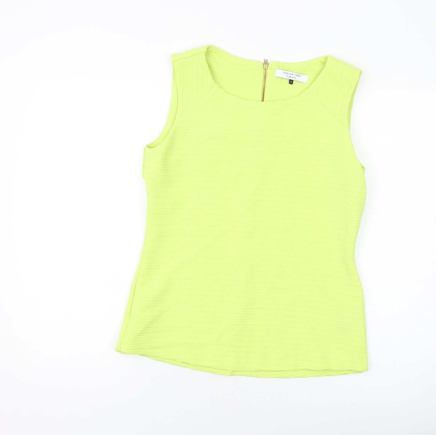 John Lewis Womens Green Polyester Basic Tank Size M Round Neck