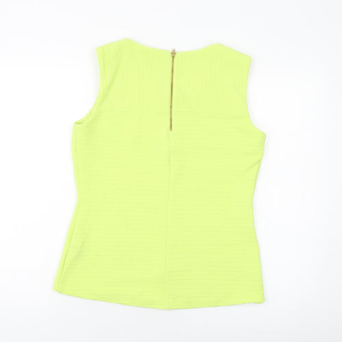 John Lewis Womens Green Polyester Basic Tank Size M Round Neck