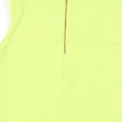 John Lewis Womens Green Polyester Basic Tank Size M Round Neck