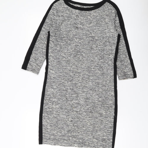 Marks and Spencer Womens Grey Polyester Sheath Size 10 Round Neck Pullover