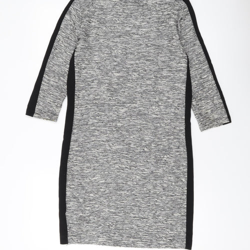 Marks and Spencer Womens Grey Polyester Sheath Size 10 Round Neck Pullover
